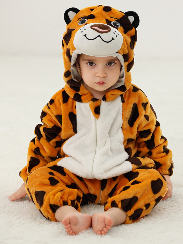 MICHLEY βρεφικό ολόσωμο φορμάκι φλάνελ με ζωϊκό σχέδιο – φθινοπωρινή/χειμερινή σεζόν, μακρυμάνικο, κλείσιμο με φερμουάρ