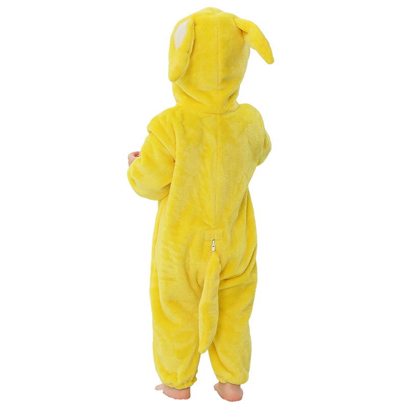 MICHLEY βρεφικό ολόσωμο φορμάκι φλάνελ με ζωϊκό σχέδιο – φθινοπωρινή/χειμερινή σεζόν, μακρυμάνικο, κλείσιμο με φερμουάρ