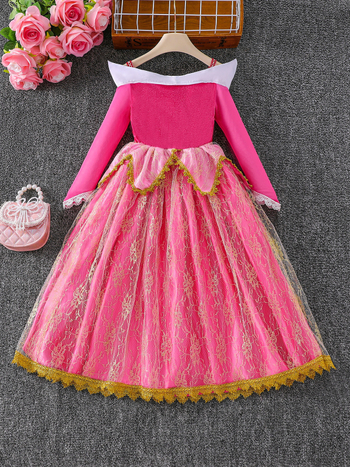 Paula παιδικό φόρεμα πριγκίπισσα με φλοράλ μοτίβο, Sling στιλ, πολυεστέρας με επένδυση από βαμβάκι, για 3–8 ετών