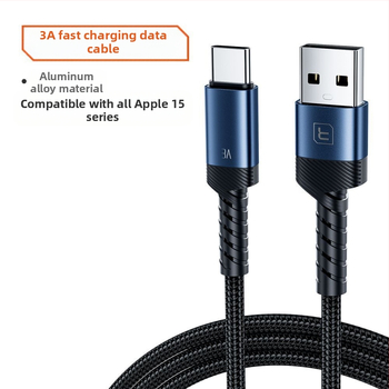 Type-C кабел за бързо зареждане с L-образен ъгъл, алуминиева сплав, 60W максимум