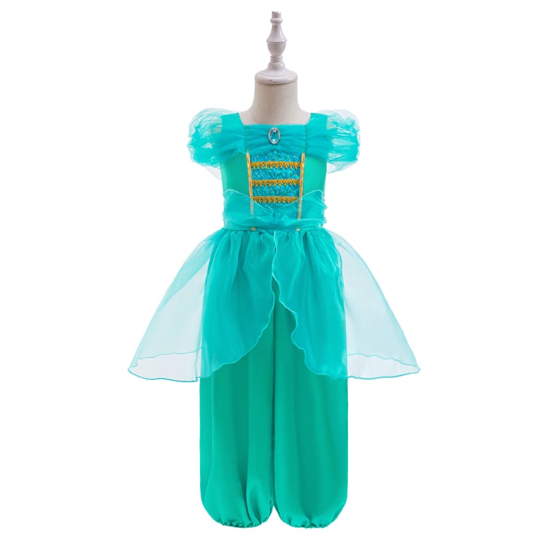Dječja haljina Jasmine princeza cosplay za scensku izvedbu — nadahnuta lampom Aladina, čipka i tila, glavni materijal poliester, podstava pamuk, uzrast 3–8 godina, Zima 2024