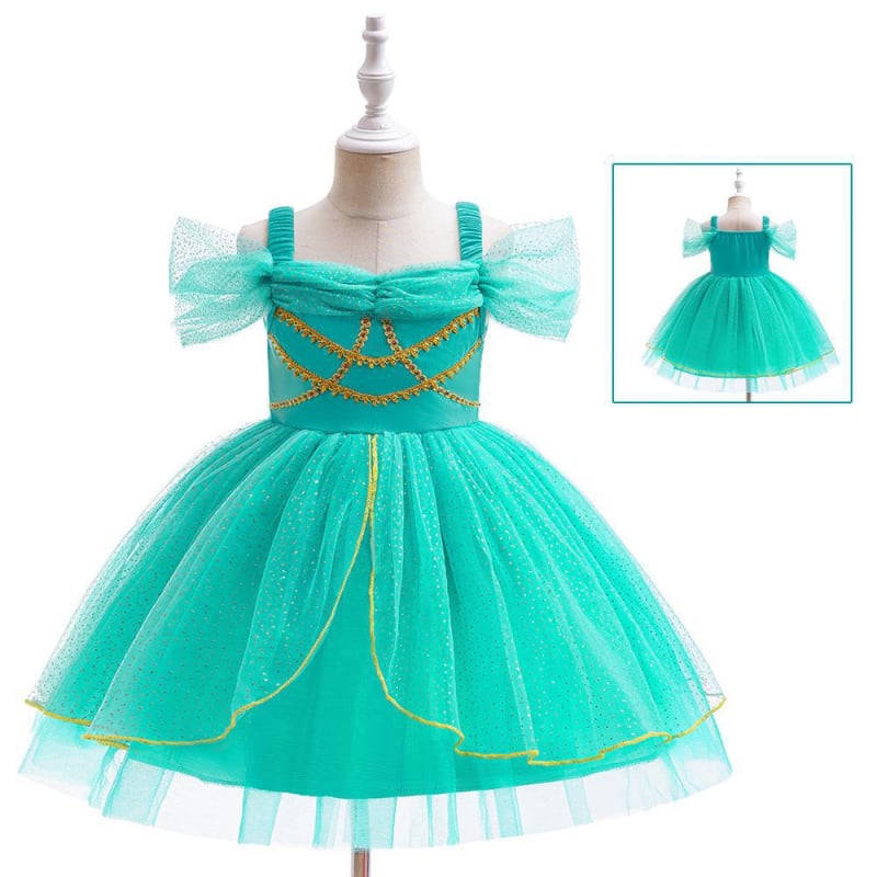 Dječja haljina Jasmine princeza cosplay za scensku izvedbu — nadahnuta lampom Aladina, čipka i tila, glavni materijal poliester, podstava pamuk, uzrast 3–8 godina, Zima 2024