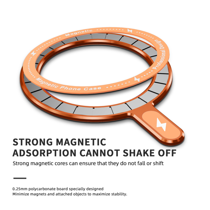 Universālais magnētiskais gredzens telefona lietu vāciņam (Materiāls: TPU+PC; Ražošana: injekcijas formēšana; Funkcija: kritienu novēršana; Saderīgs ar: Apple, Samsung; Pielāgošana: Atbalsts)