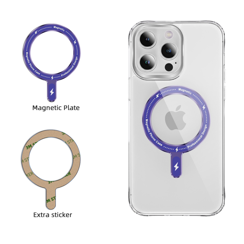 Universālais magnētiskais gredzens telefona lietu vāciņam (Materiāls: TPU+PC; Ražošana: injekcijas formēšana; Funkcija: kritienu novēršana; Saderīgs ar: Apple, Samsung; Pielāgošana: Atbalsts)