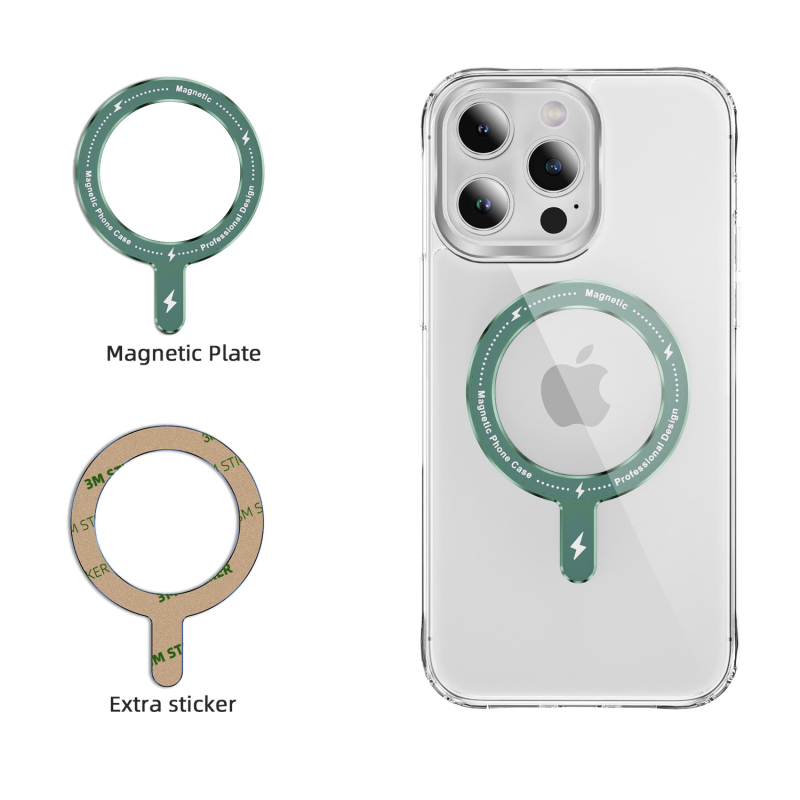 Universālais magnētiskais gredzens telefona lietu vāciņam (Materiāls: TPU+PC; Ražošana: injekcijas formēšana; Funkcija: kritienu novēršana; Saderīgs ar: Apple, Samsung; Pielāgošana: Atbalsts)