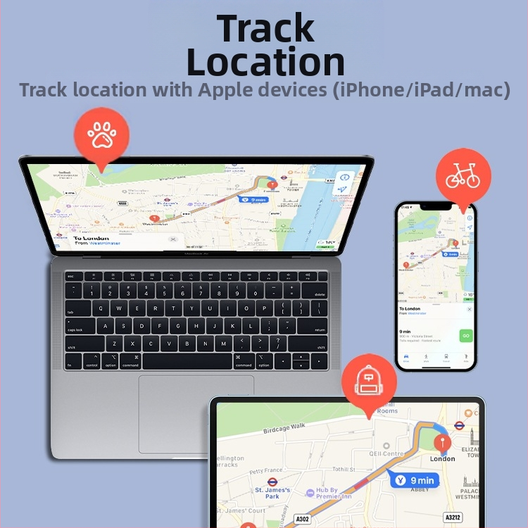 GPS локатор за деца и възрастни – тракер против изгубване, модел Apple locator No. 2