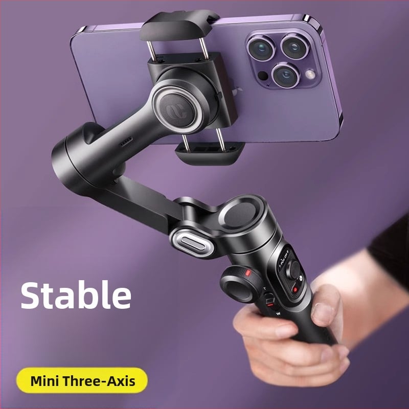 3-tengelyes kézi stabilizátor mobiltelefonhoz; manuális telepítés; kompatibilis 260 g-ig terjedő telefonokkal; súly 350 g; 2023-ban piacra dobva.