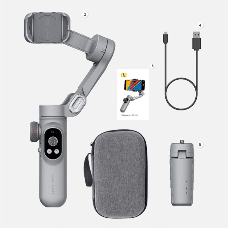 Okawa háromtengelyes okostelefon-stabilizátor arcfelismeréssel, kézi gimbal videókhoz; kompatibil telefonok 88 mm szélességig és 280 g súlyig; készülék súlya 295 g; kézi telepítés; 2022-ben jelent meg; 1 éves garancia.