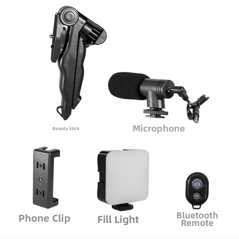 AY-49 Професионална лампа за фотография с настолен трипод, триецветна LED светлина, 2700K топла светлина, E14 гнездо, регулируема яркост