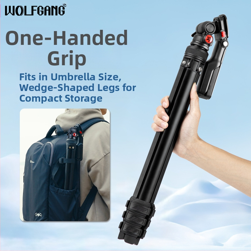 Универсален статив за мобилен телефон и камера, 3D глава, 4-секционен статив от алуминиева сплав, носещ капацитет до 3,5 кг, с платформа за бързо освобождаване