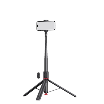 Nuotraukų ir vaizdo įrašų trikojis iš ABS + aliuminio lydinio, vaizdo stabilizavimas, įmontuotas apšvietimas, Bluetooth, nuotolinio valdymo pultas