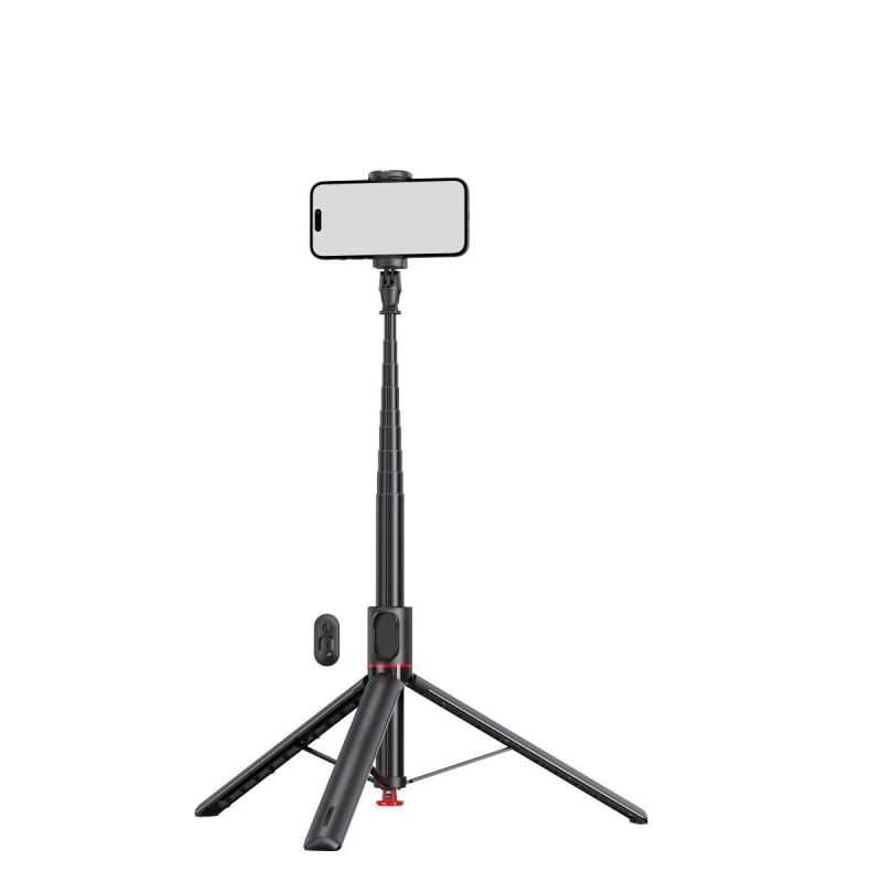 Nuotraukų ir vaizdo įrašų trikojis iš ABS + aliuminio lydinio, vaizdo stabilizavimas, įmontuotas apšvietimas, Bluetooth, nuotolinio valdymo pultas