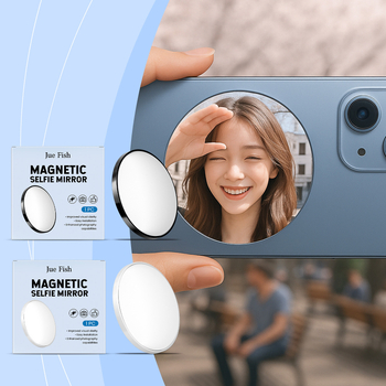 Jue Fish magnetinis selfie veidrodėlis – mobiliojo telefono priedai lauko fotografijoms, išgaubtas atspindintis veidrodėlis, 300 vnt dėžėje