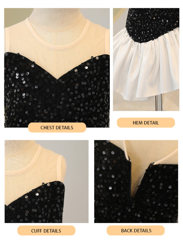 Gyerekeknek szóló hercegnő ruha sellőfarokkal, nyár 2025 — poliészter anyag, belső pamut bélés, lányoknak 3–8 évesek, hercegnő stílus