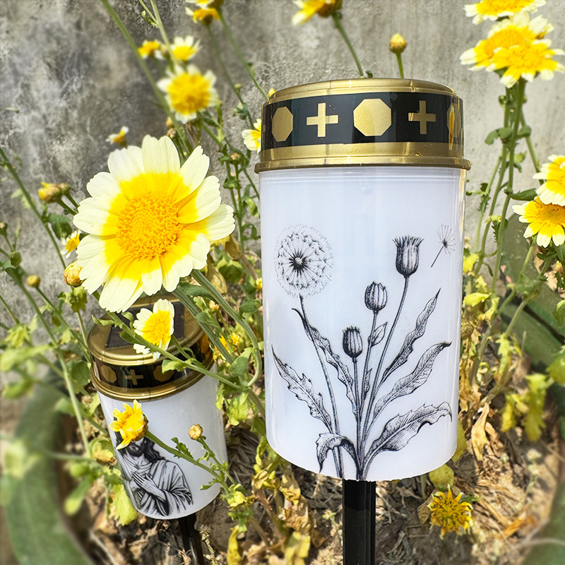 THIKIN elektroninė žvakė bažnyčiai, cilindrinė forma, PP medžiaga, pusiau rankinis ir pusiau mechaninis gaminimas