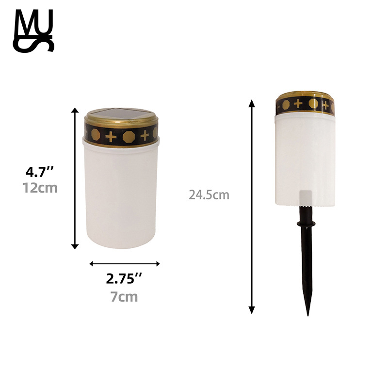 THIKIN elektroninė žvakė bažnyčiai, cilindrinė forma, PP medžiaga, pusiau rankinis ir pusiau mechaninis gaminimas