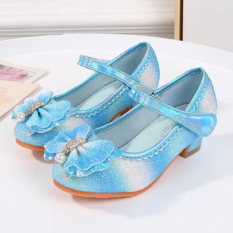 Lányoknak hercegnő PU bőr cipő Velcro zárással - felső PU, PU belső, marha ín talp, 2025 tavasz