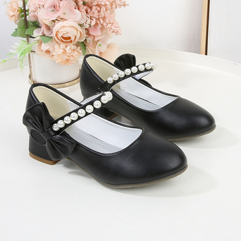 Lányoknak szóló bőrcipő, tehénbőr, Velcro-zár, hercegnő stílus, alacsony felső rész, nyárra