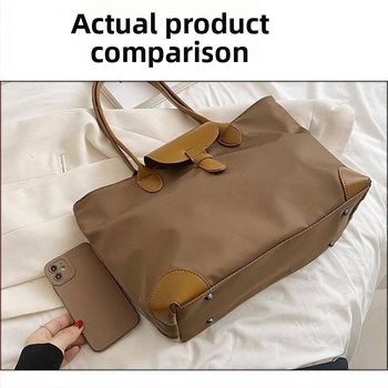 Manzhuo нейлонова Tote чанта за свободно пътуване, подплата нейлон, отваряне с цип и катарама