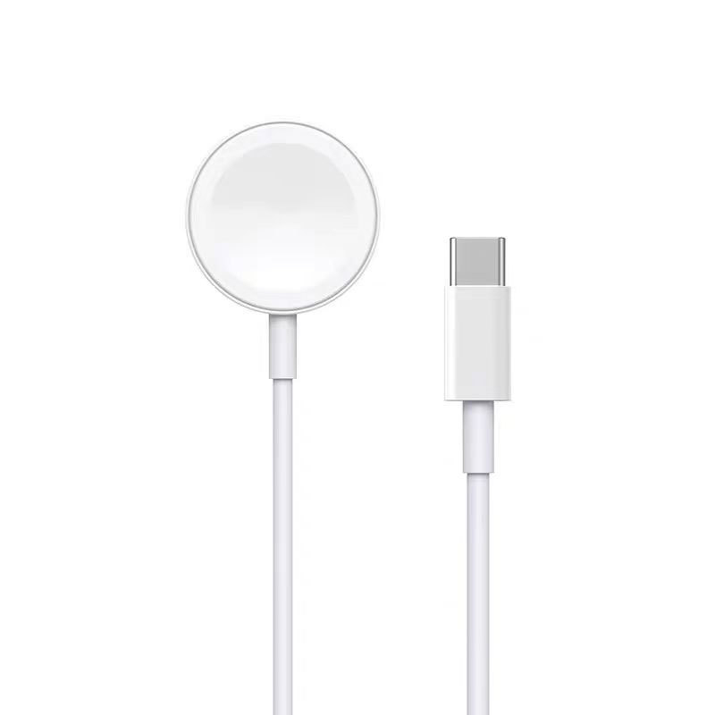 Apple Watch магнитна зарядна станция с C порт - PD зареждане; магнитно зареждане; мощност 2,5–5 W; стойка за зареждане; съвместим с Apple Watch Series