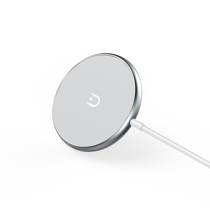 Магнитен безжичен настолен зарядник 15W Qi2 – бързо зареждане за мобилен телефон, часовник и слушалки, 3A изход