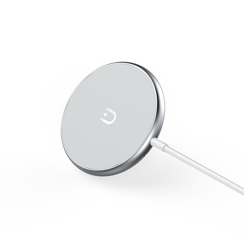 Магнитен безжичен настолен зарядник 15W Qi2 – бързо зареждане за мобилен телефон, часовник и слушалки, 3A изход