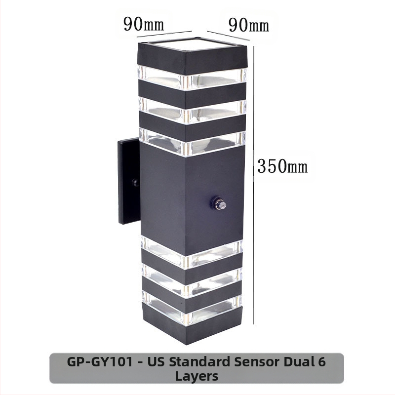 GP-GY101 Lauko sieninė lemputė su IP65 aliuminio korpusu, 220V įvadas, spalvos temperatūra 3000/4000/6000K