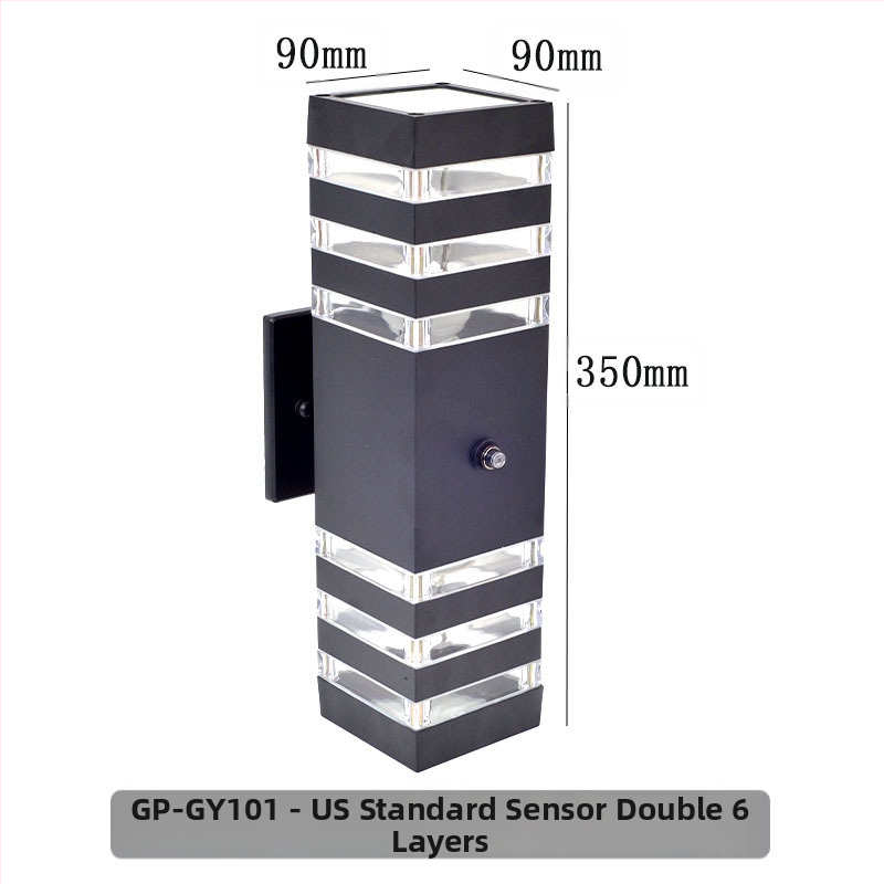 GP-GY101 Εξωτερικός τοίχος λαμπτήρας με IP65 αλουμινένιο περίβλημα, είσοδος 220V, θερμοκρασία χρώματος 3000/4000/6000K