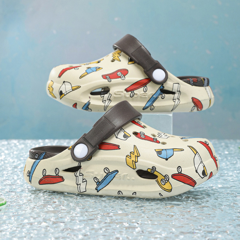 Unisex bērnu EVA sandales, Cartoon Paradise stils, bez oderes, vecums 4–16 gadi