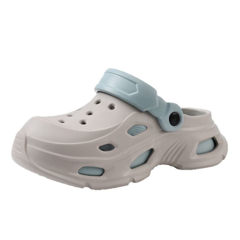 Мъжки ежедневни сандали с дебела EVA подметка, дупчена горна част, EVA стелка, инжекционно формована подметка, лято (Подметка: EVA; Върх: EVA; Стелка: EVA; Подметка: Инжекционно формована; Сезон: Лято)