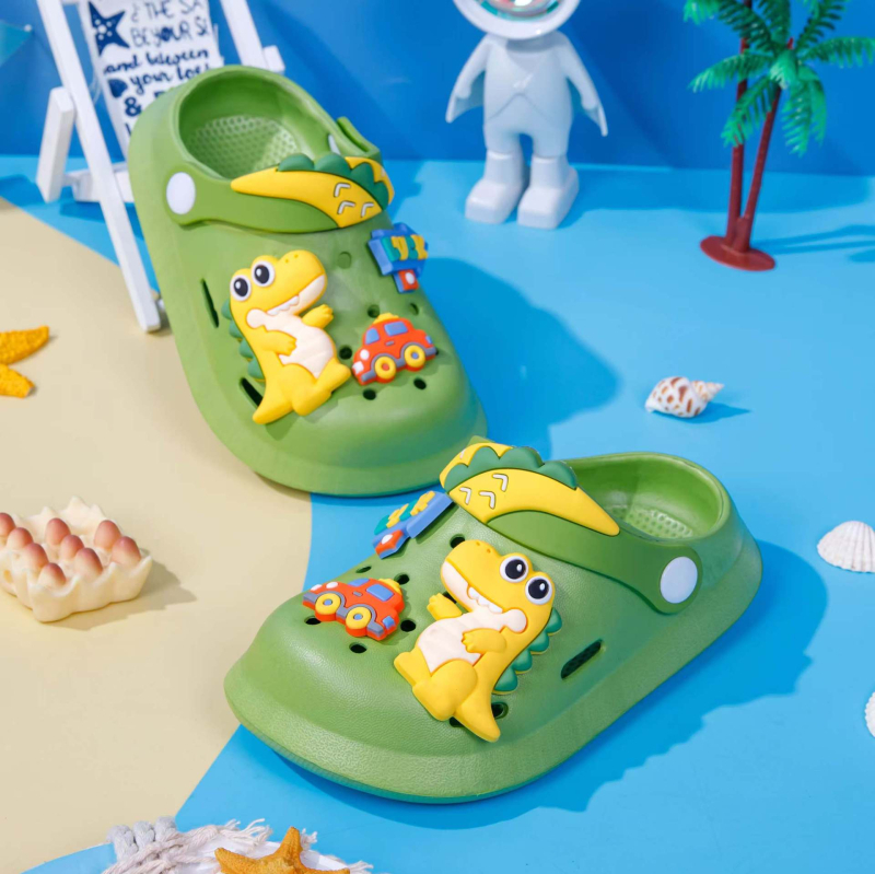 Universālas dinosaura sandales – EVA augšdaļa, bez odas, 2025. gada pavasaris, zīmols JLL