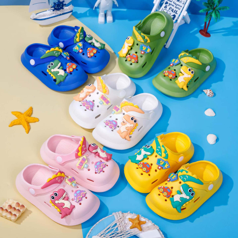 Universālas dinosaura sandales – EVA augšdaļa, bez odas, 2025. gada pavasaris, zīmols JLL