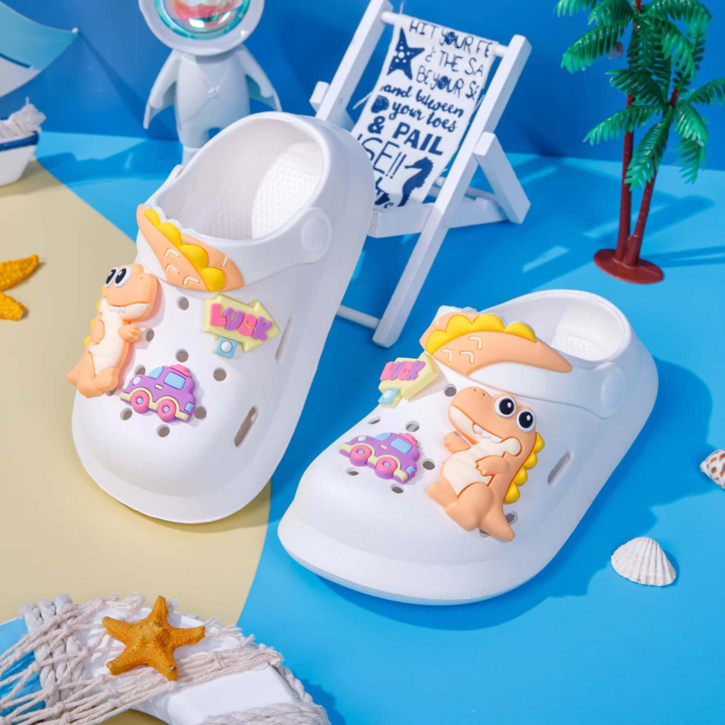 Universālas dinosaura sandales – EVA augšdaļa, bez odas, 2025. gada pavasaris, zīmols JLL