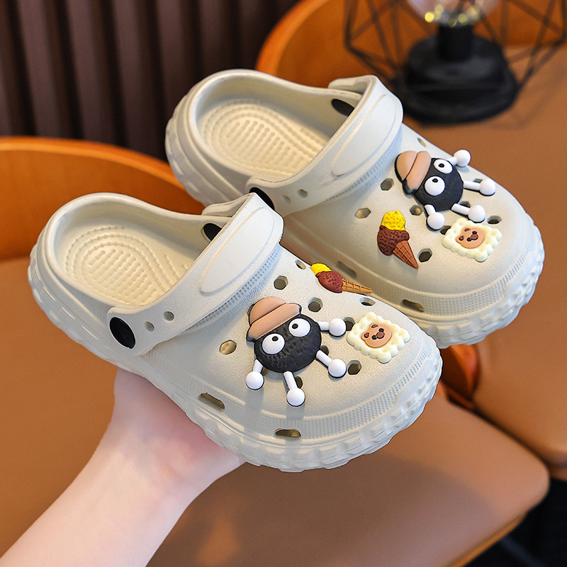 Bērnu EVA iekšējās čības ar neslīdošu zoli, Cartoon raksts, injekcijas formēšana, vasaras sezonai, vecums 1–16 gadi