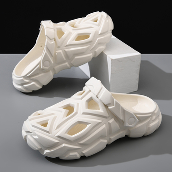 Muške EVA sandale s zatvorenim prstom, prozračne, protuklizne, monoblok konstrukcija, visina pete 3–5 cm