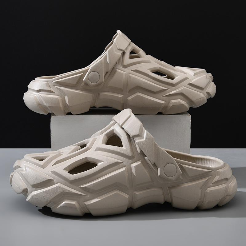 Muške EVA sandale s zatvorenim prstom, prozračne, protuklizne, monoblok konstrukcija, visina pete 3–5 cm