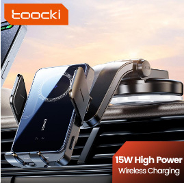 Toocki 3-in-1 asztali vezeték nélküli töltő 15W PD protokollal és mágneses töltéssel, Bluetooth fülhallgatókhoz és az iPhone 15 sorozathoz