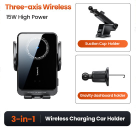 Toocki 3-in-1 asztali vezeték nélküli töltő 15W PD protokollal és mágneses töltéssel, Bluetooth fülhallgatókhoz és az iPhone 15 sorozathoz