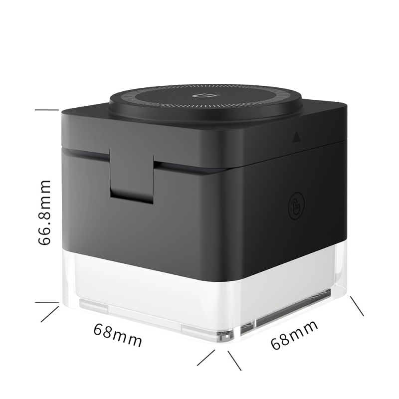 Bekontaktinis belaidis įkroviklis su magnetine išlyginimo ir naktiniu apšvietimu iPhone, Apple Watch ir AirPods; Qi greitas įkrovimas iki 15W, išvestis 3A, bendra galia 23W