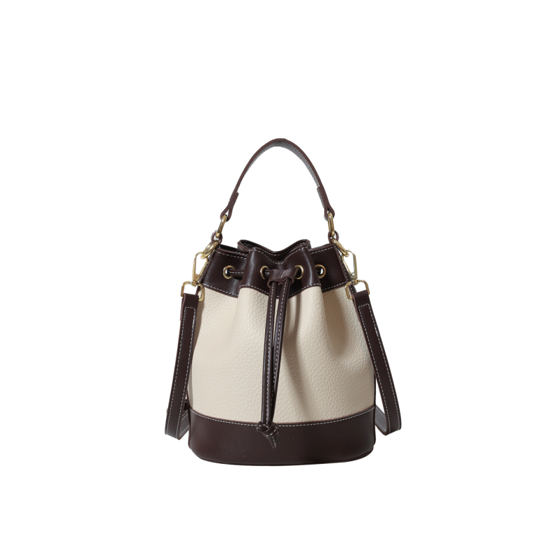 XMM hengeralakú PU váll- és keresztpántos táska húzózáras zsebbel