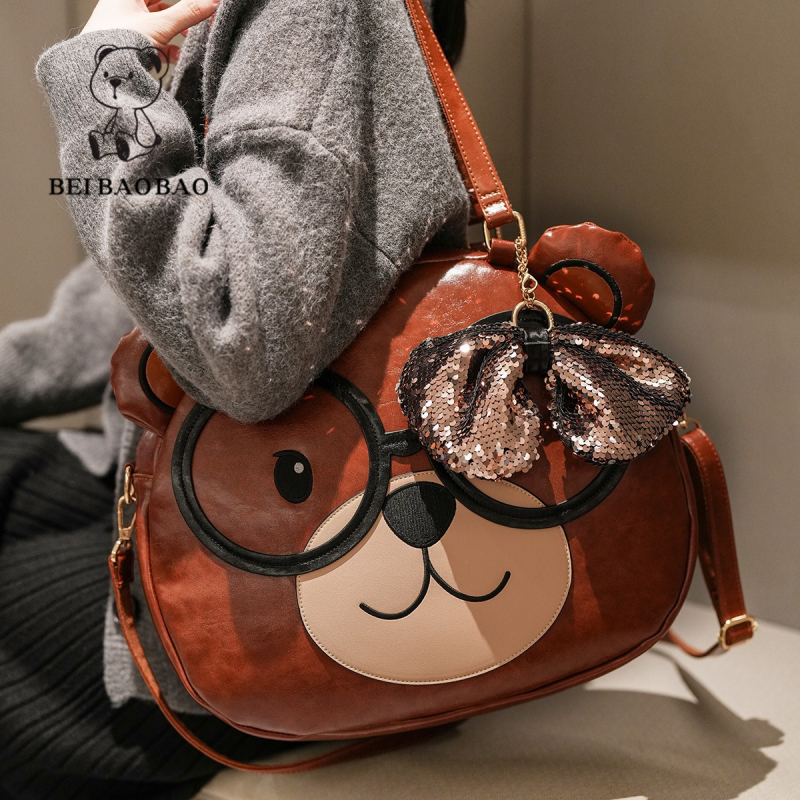 Раница PU, Tote стил, хоризонтална квадратна форма, цип, вътрешен джоб за телефон