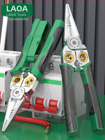 8-u-1 električarske kliješta s mjerenjem napona, skidanje izolacije, rezanje vodiča i krimpanje