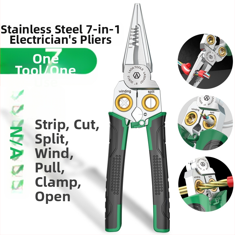 8-u-1 električarske kliješta s mjerenjem napona, skidanje izolacije, rezanje vodiča i krimpanje