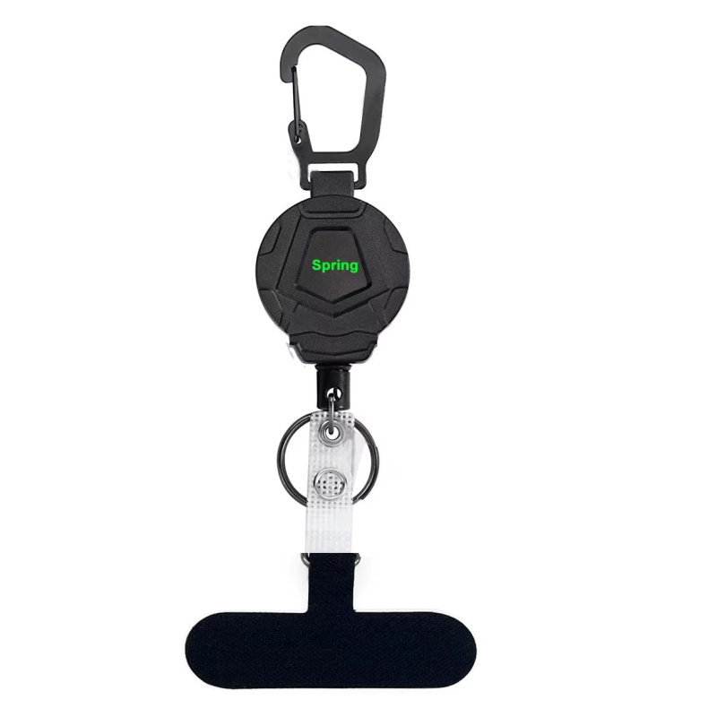 Spring αναδιπλούμενο στήριγμα τηλεφώνου κατά της κλοπής, κατασκευή από κράμα + πλαστικό και ανοξείδωτο χάλυβα, ικανότητα φόρτωσης περίπου 200 g, τηλεσκοπικό μήκος 650, δυνατότητα εκτύπωσης λογότυπου.