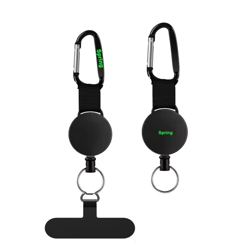 Spring αναδιπλούμενο στήριγμα τηλεφώνου κατά της κλοπής, κατασκευή από κράμα + πλαστικό και ανοξείδωτο χάλυβα, ικανότητα φόρτωσης περίπου 200 g, τηλεσκοπικό μήκος 650, δυνατότητα εκτύπωσης λογότυπου.