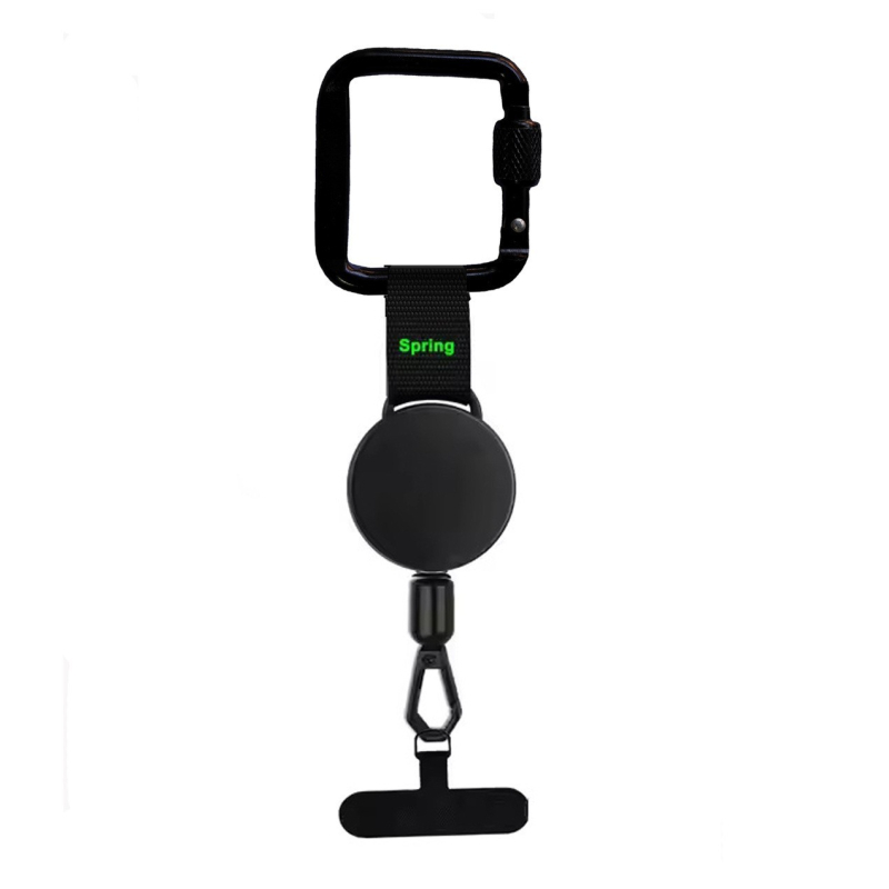 Spring αναδιπλούμενο στήριγμα τηλεφώνου κατά της κλοπής, κατασκευή από κράμα + πλαστικό και ανοξείδωτο χάλυβα, ικανότητα φόρτωσης περίπου 200 g, τηλεσκοπικό μήκος 650, δυνατότητα εκτύπωσης λογότυπου.