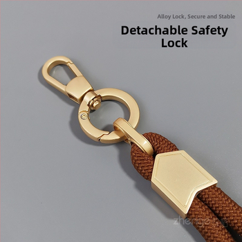 Jane grids Telefonų laikiklis, reguliuojamas riešo dirželis, trumpas pintas virvė, geometrinis pakabukas, daugiafunkcinis lauko aksesuaras