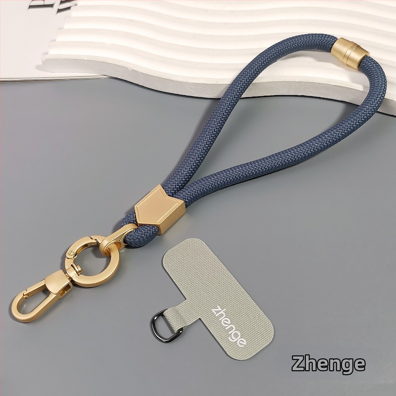 Jane grids Telefonų laikiklis, reguliuojamas riešo dirželis, trumpas pintas virvė, geometrinis pakabukas, daugiafunkcinis lauko aksesuaras