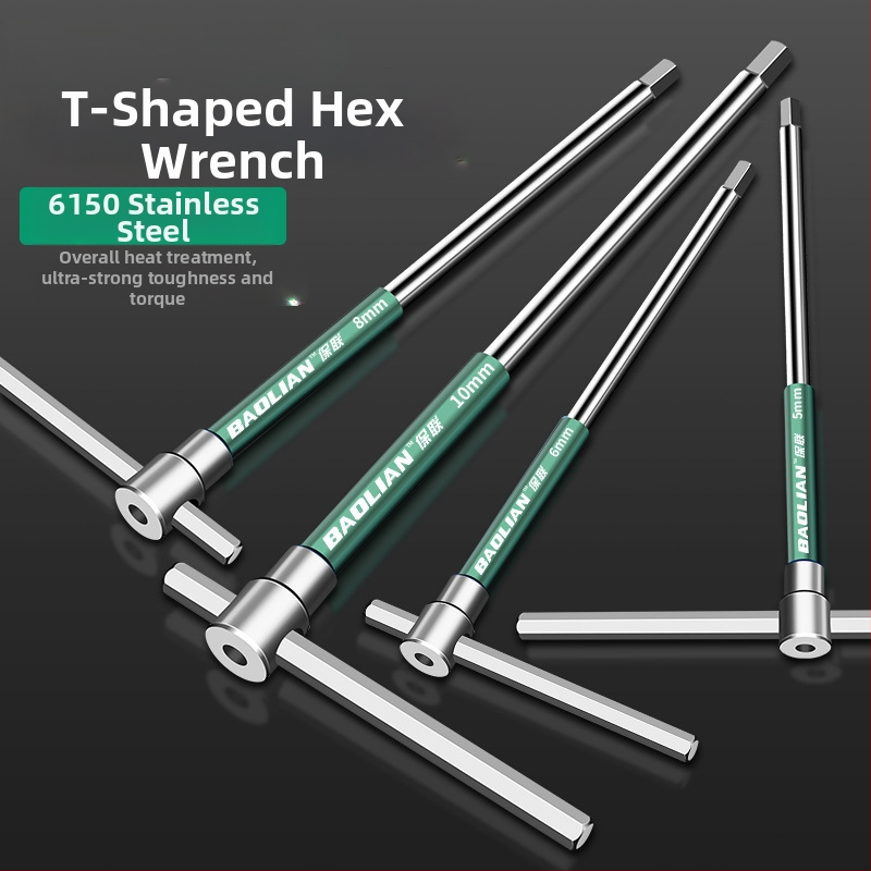 Т-образен високоскоростен шестостенен вложков гаечен ключ