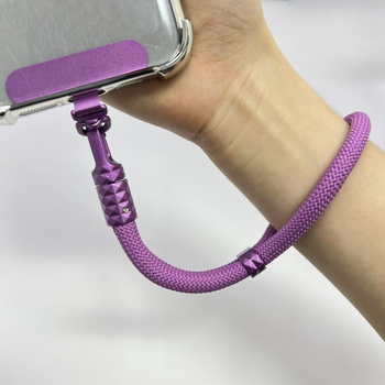 Șnur pentru telefon din poliester, cu cataramă metalică, țesut, Cod produs 011